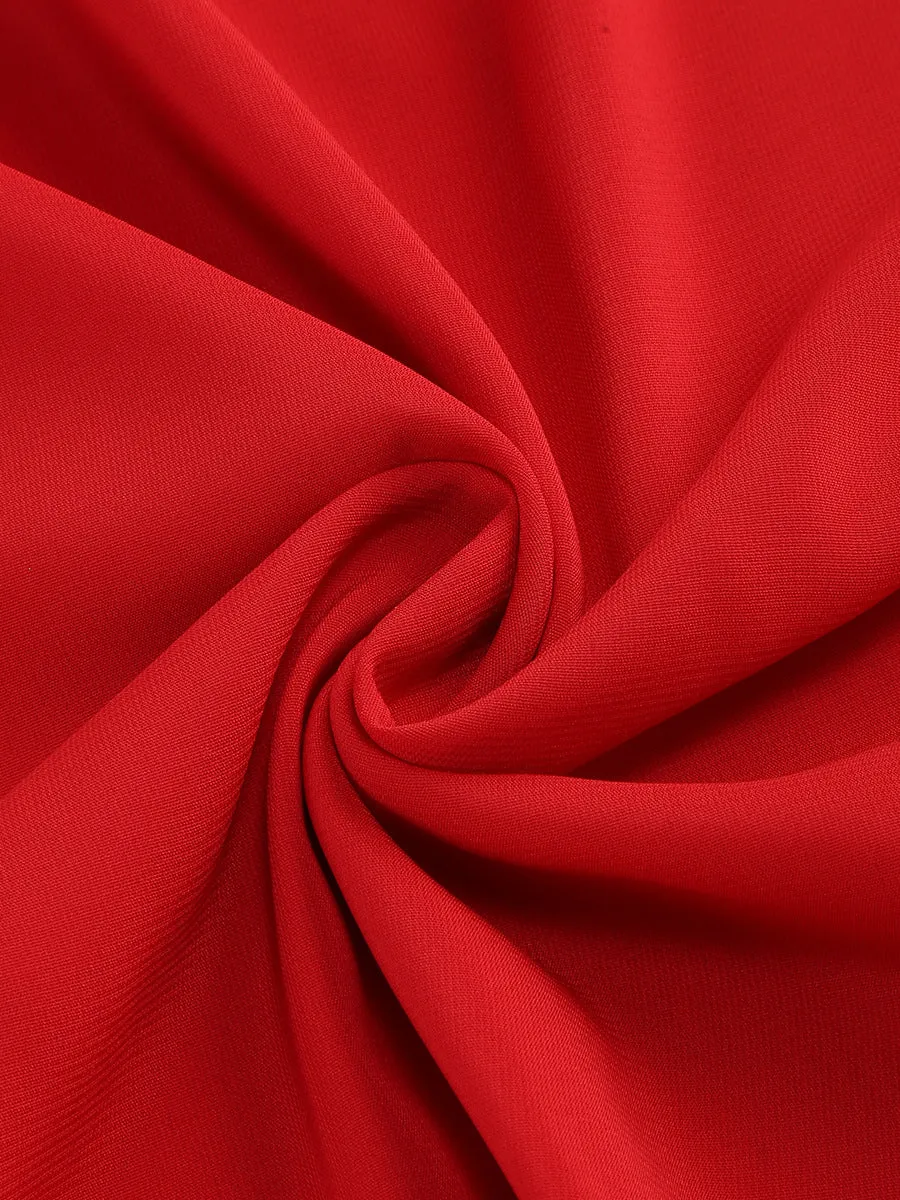 winifred 3d flower strap maxi dress in red Gloria Lanvin