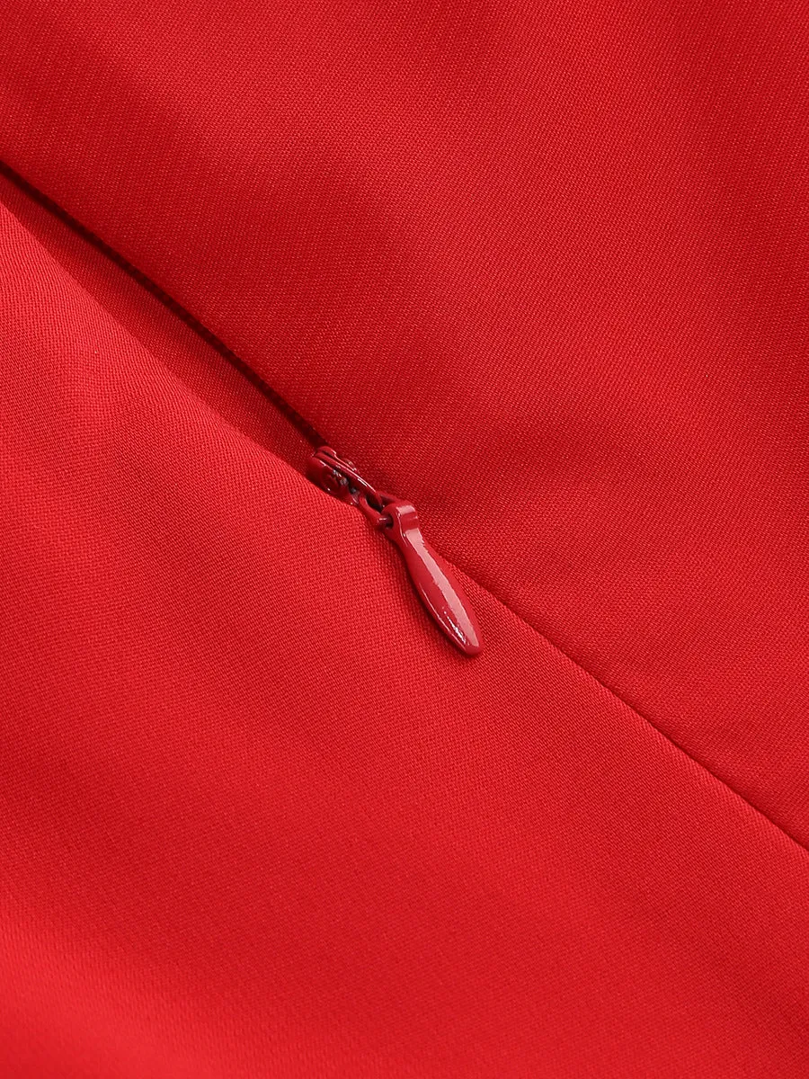 winifred 3d flower strap maxi dress in red Gloria Lanvin