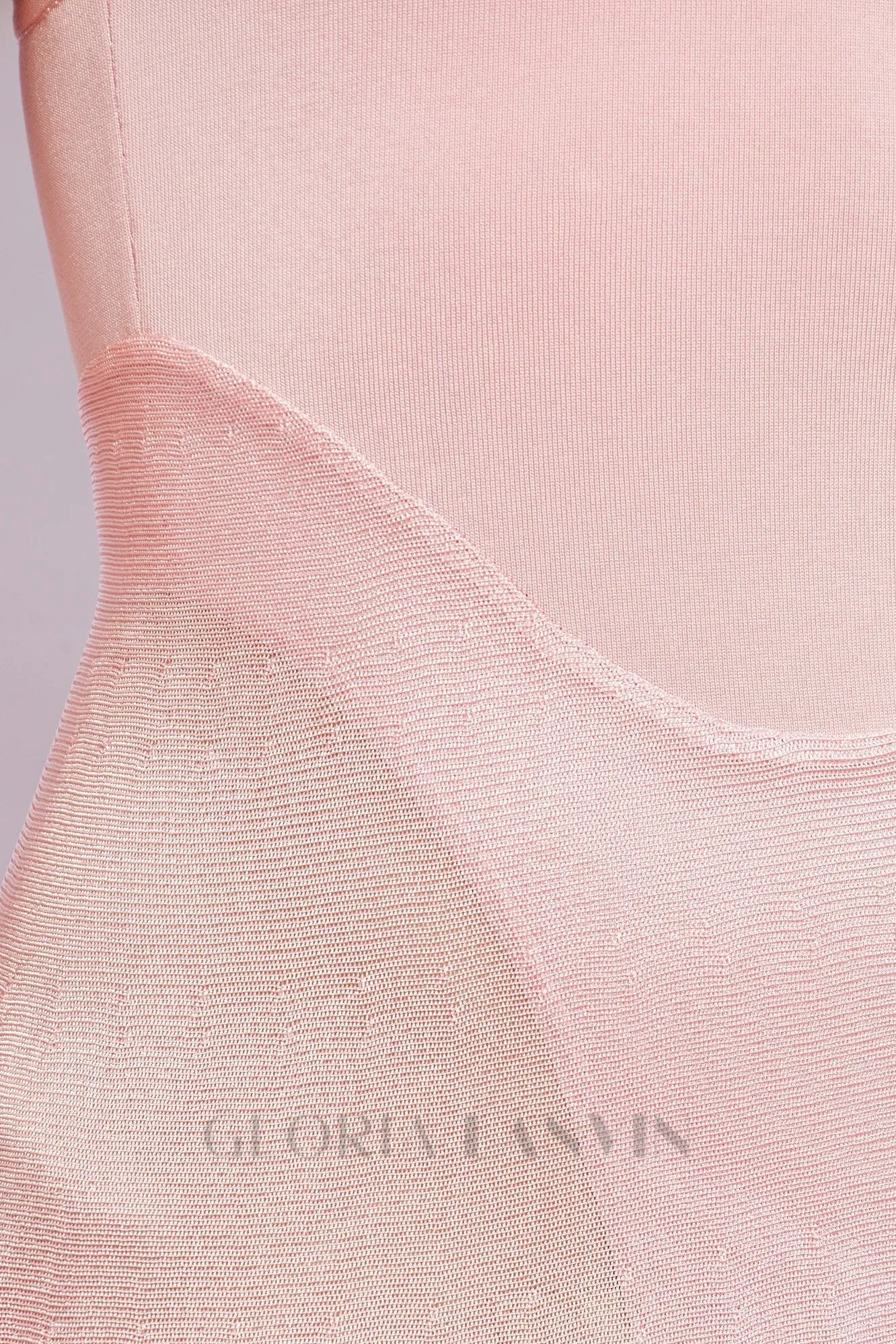 WINNI PINK TURTLENECK SLEEVELESS BACKLESS MAXI DRESS Gloria Lanvin
