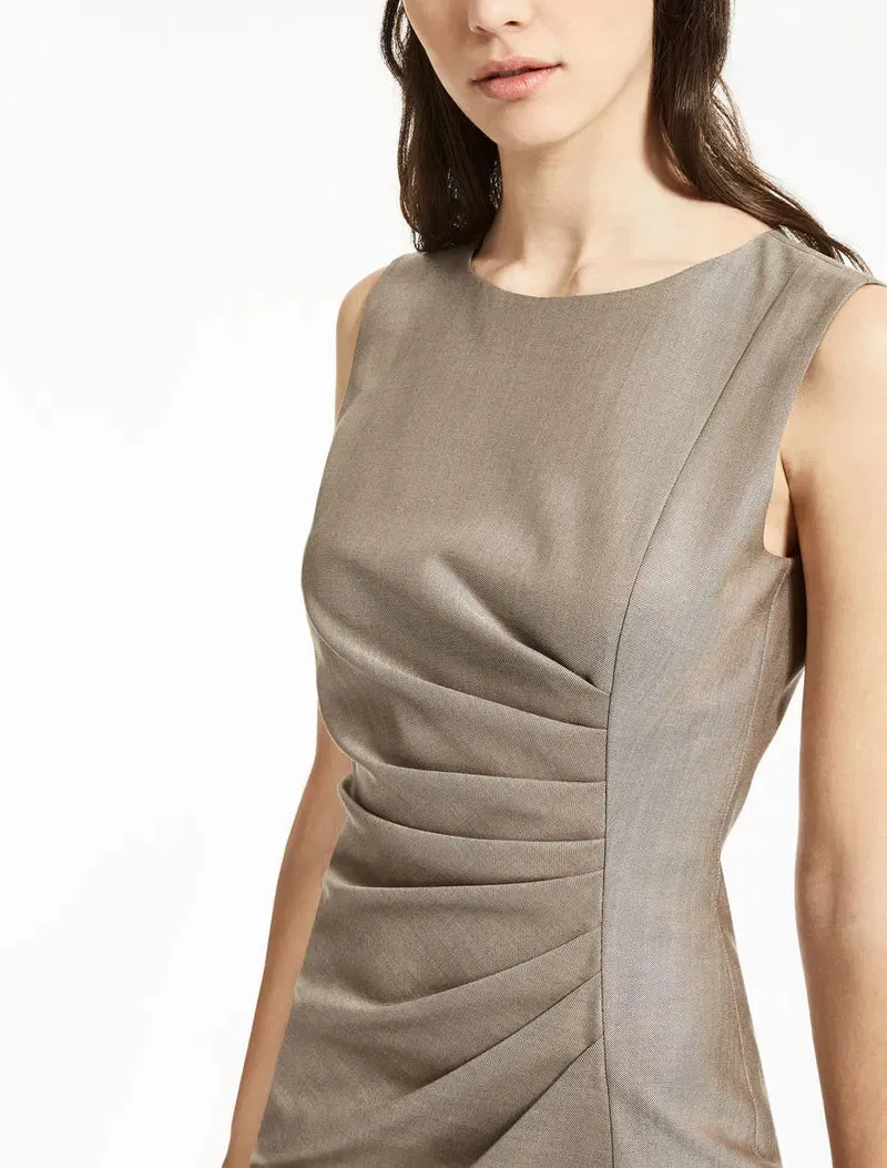 Wool Silk Ruched Mini Dress Gloria Lanvin