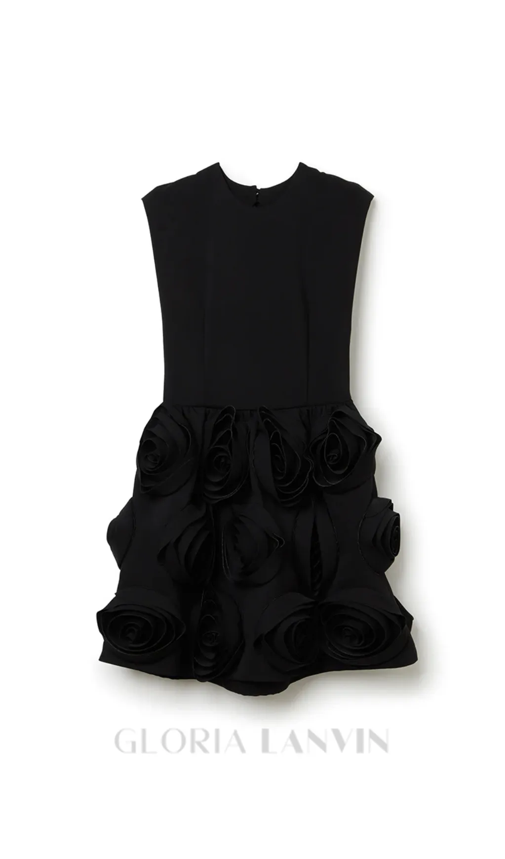 xaviera rose applique mini dress in black Gloria Lanvin