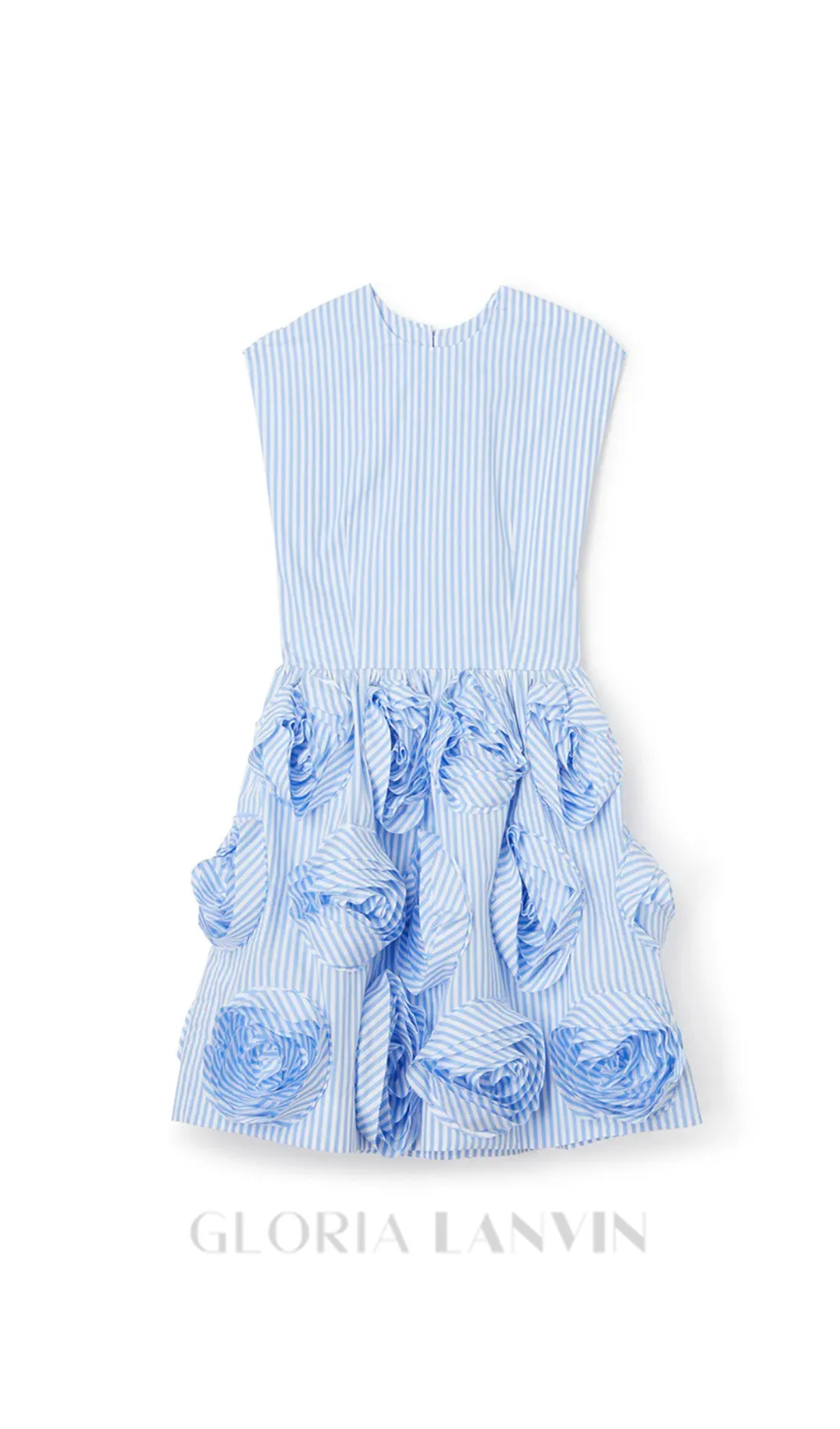 xaviera rose applique mini dress in blue Gloria Lanvin