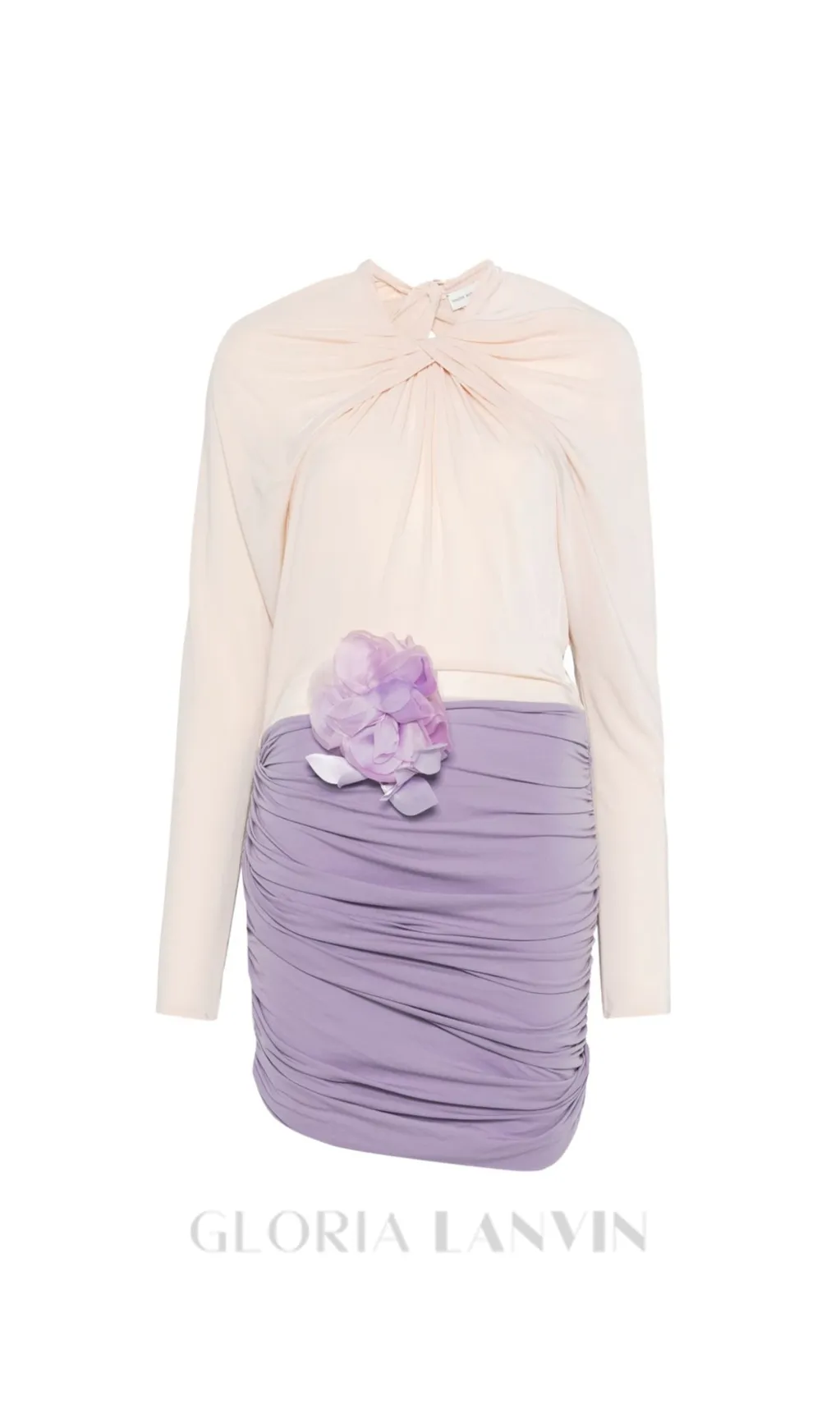 Xylona Drape Floral Backless Mini Dress Gloria Lanvin