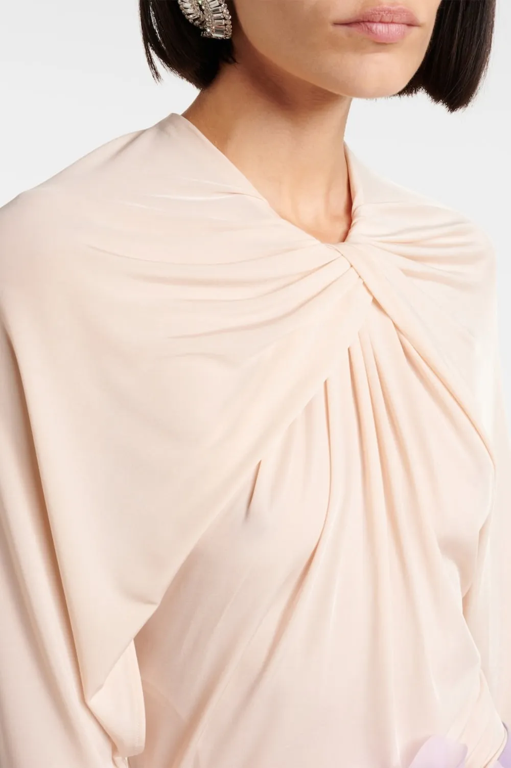 Xylona Drape Floral Backless Mini Dress Gloria Lanvin