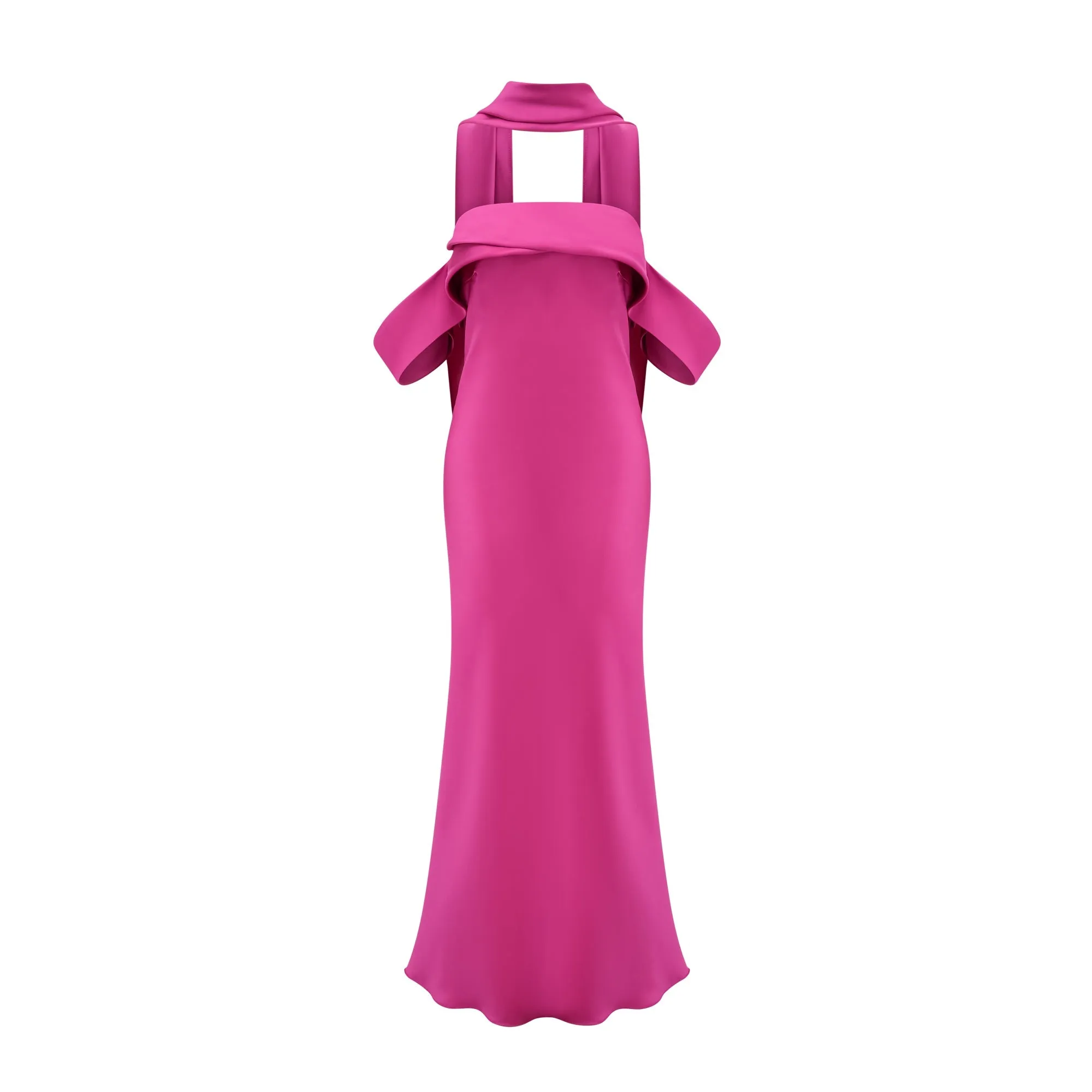 Yasmin off-shoulder satin midi dress Gloria Lanvin