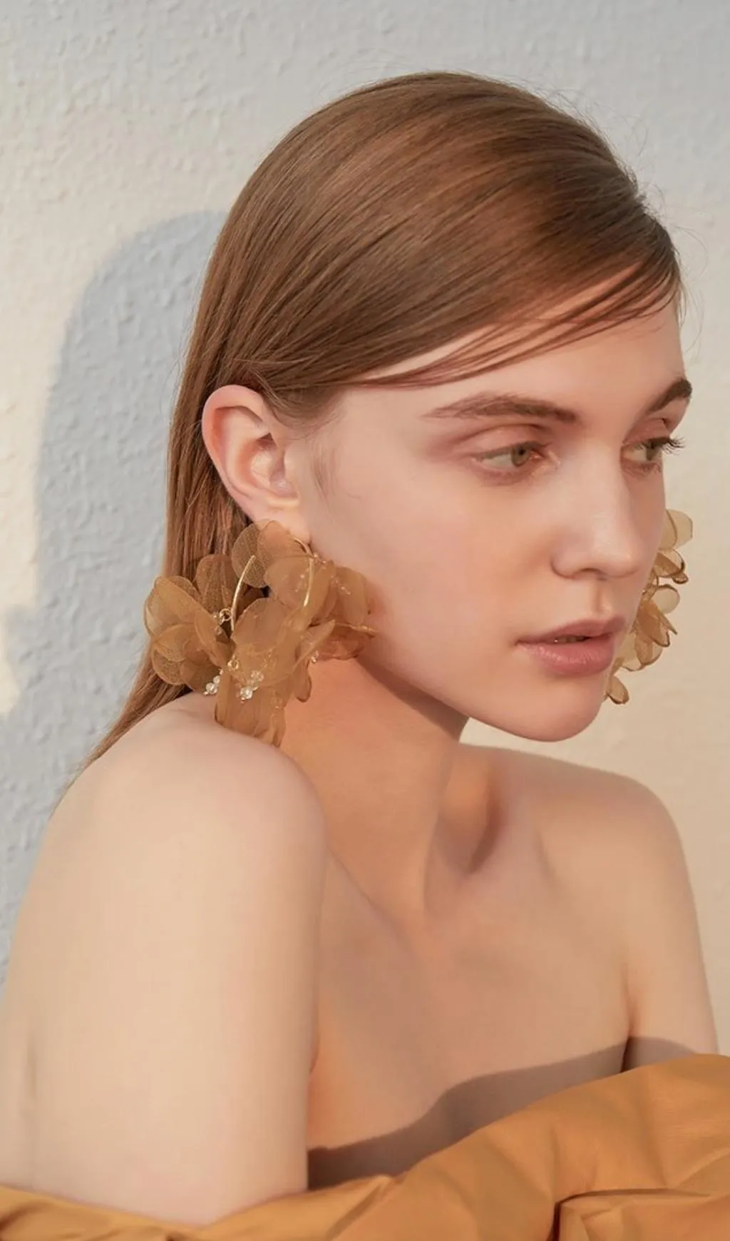 yellow Artificial water earrings Gloria Lanvin
