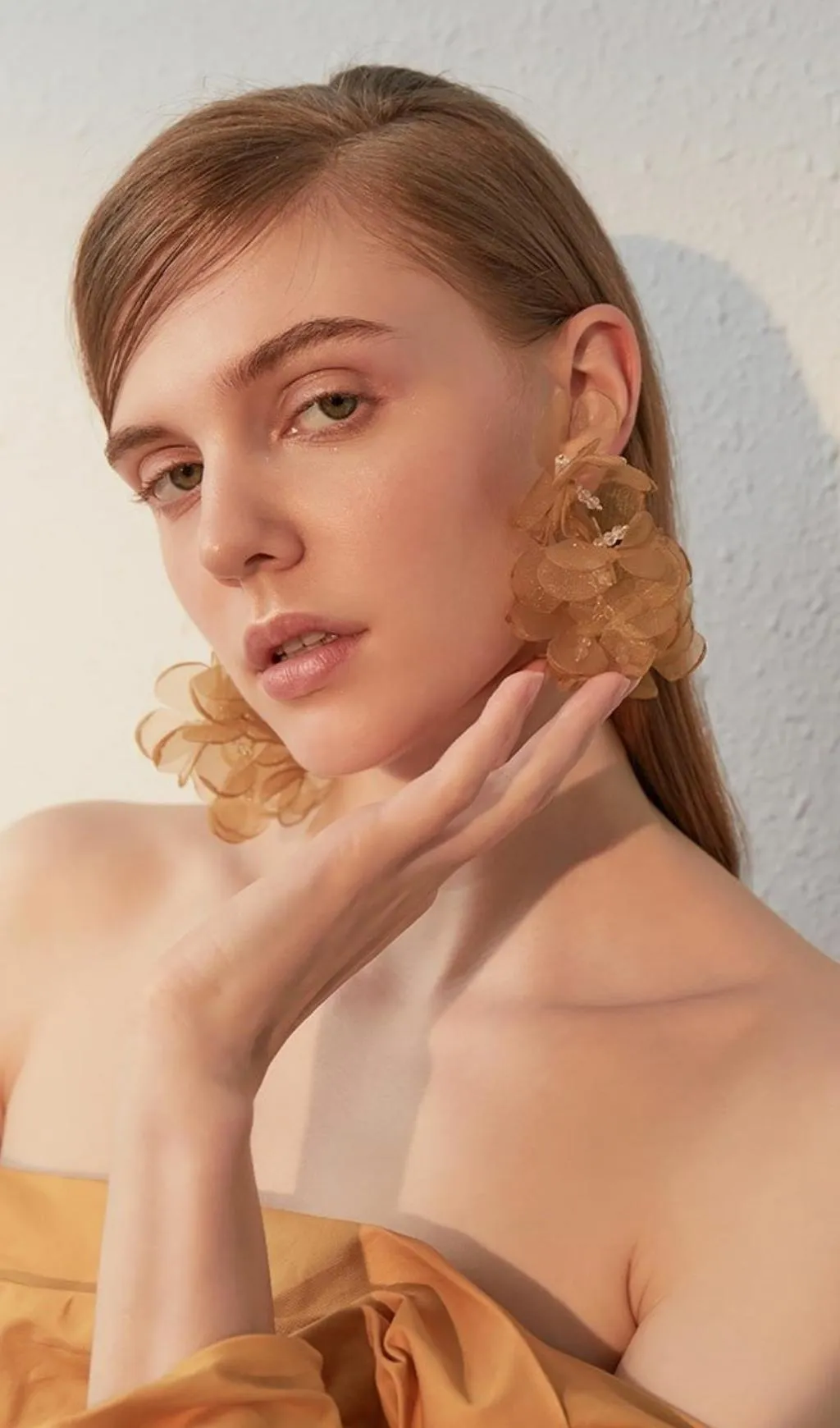 yellow Artificial water earrings Gloria Lanvin
