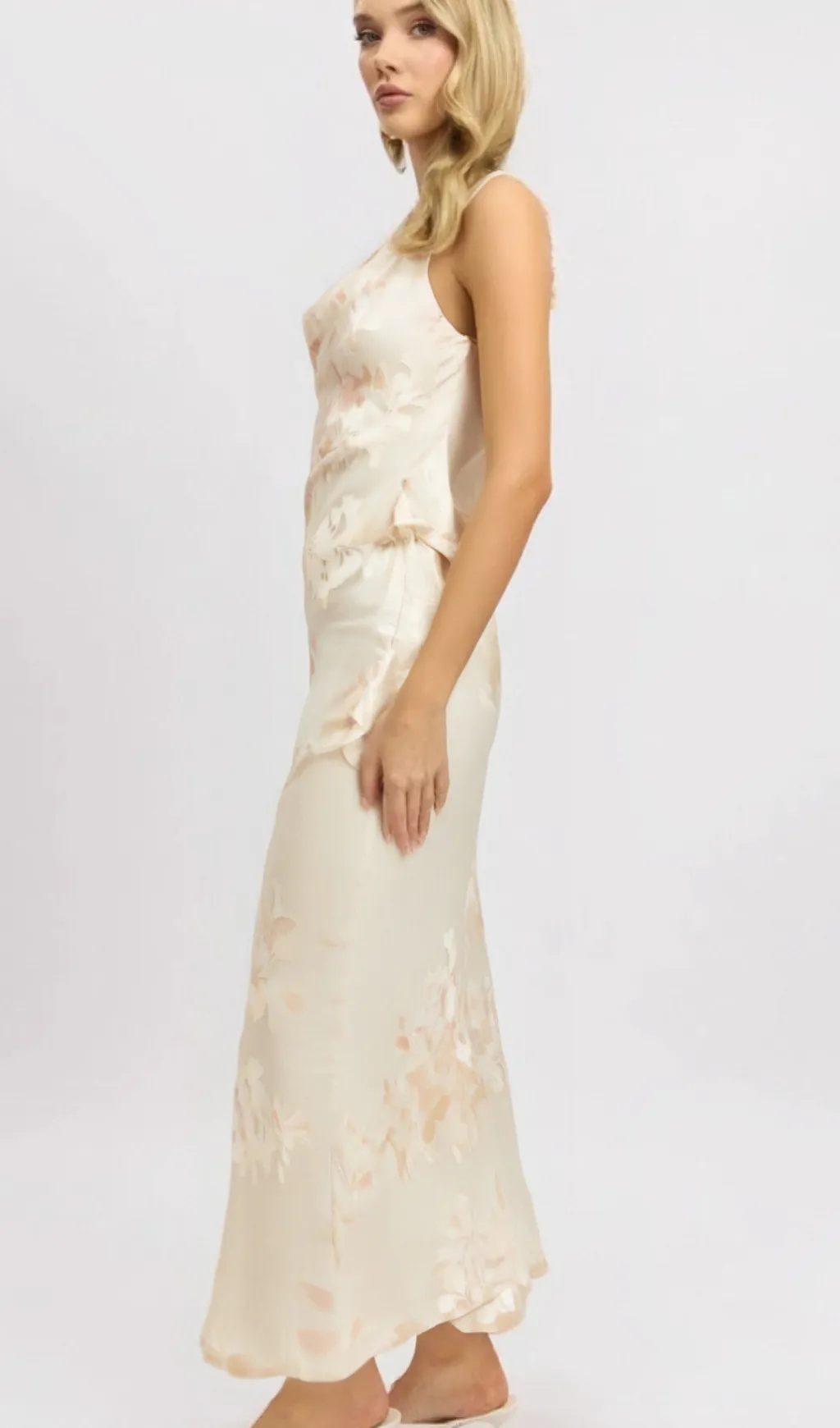 Yolanda beige floral-jacquard midi dress Gloria Lanvin