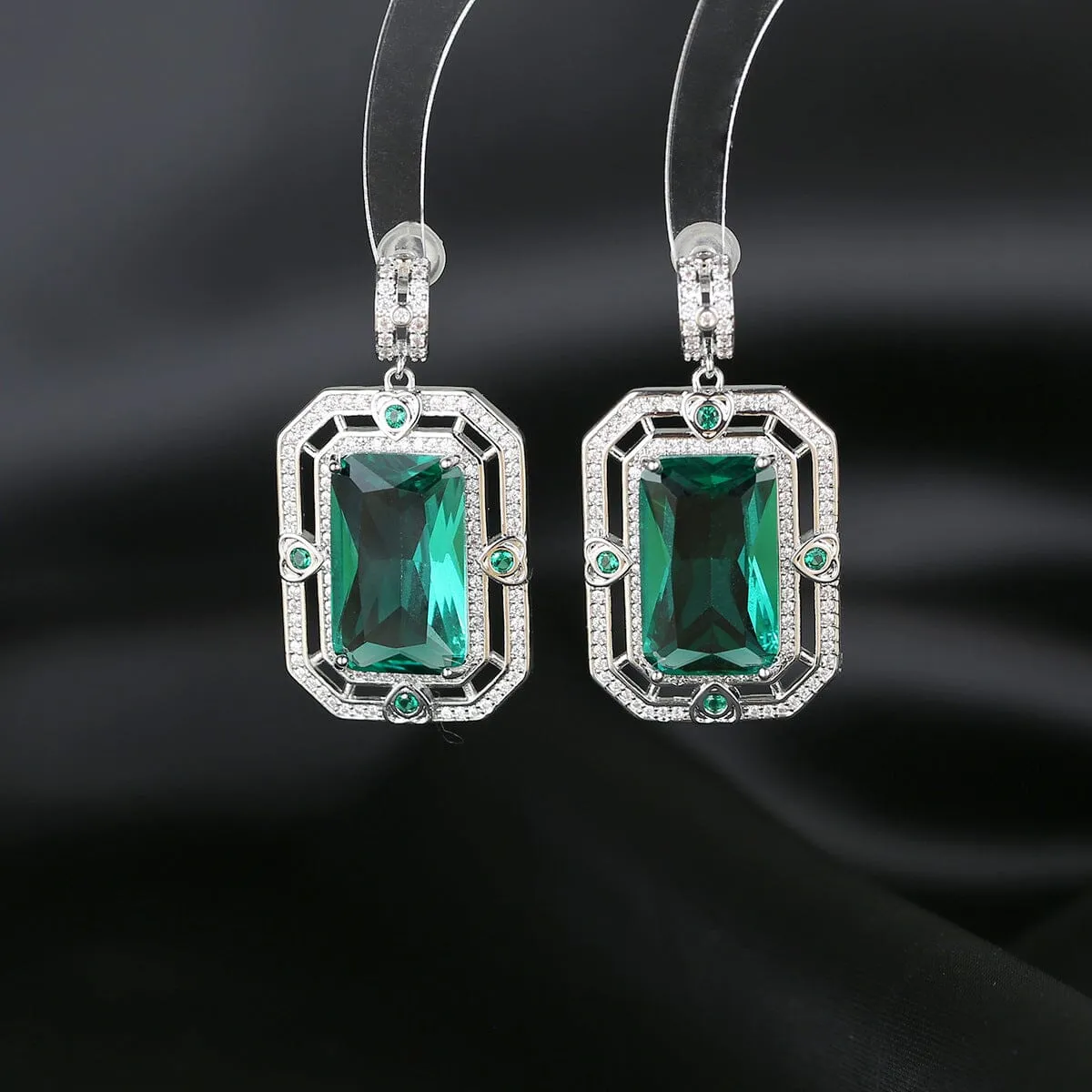 ZIRCON GEOMETRIC EARRINGS Gloria Lanvin