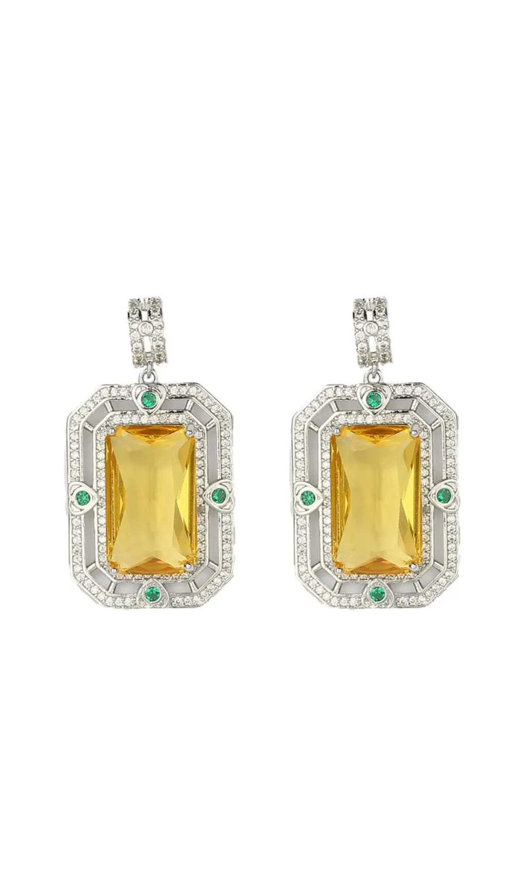 ZIRCON GEOMETRIC EARRINGS Gloria Lanvin