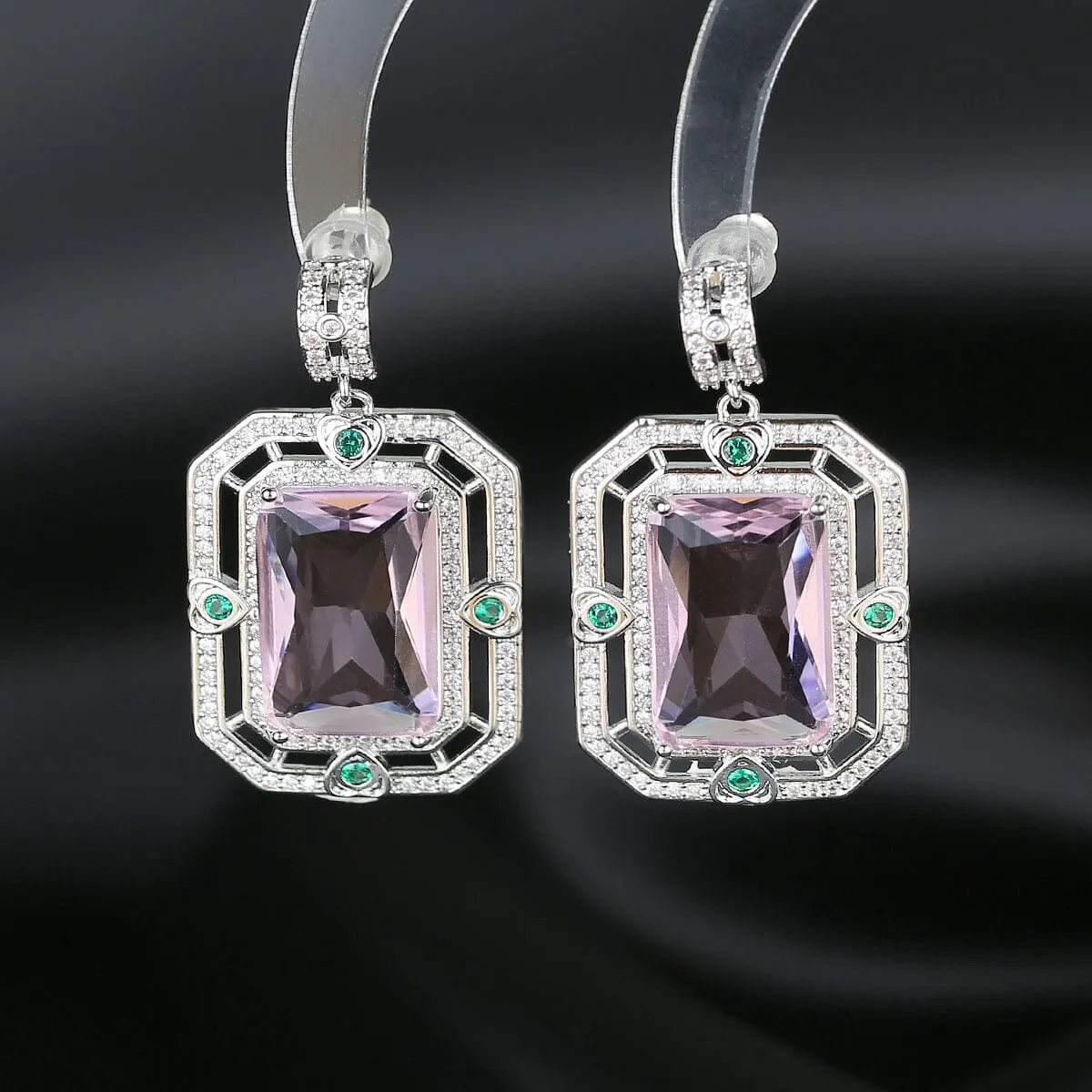 ZIRCON GEOMETRIC EARRINGS Gloria Lanvin