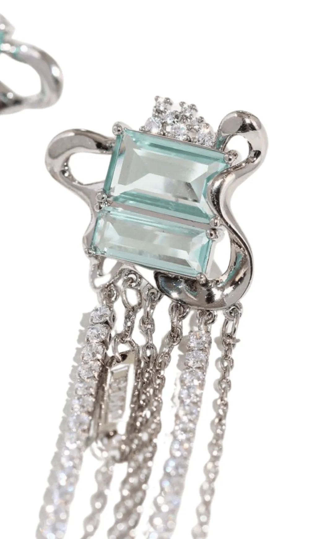 ZIRCON TASSEL EARRINGS Gloria Lanvin