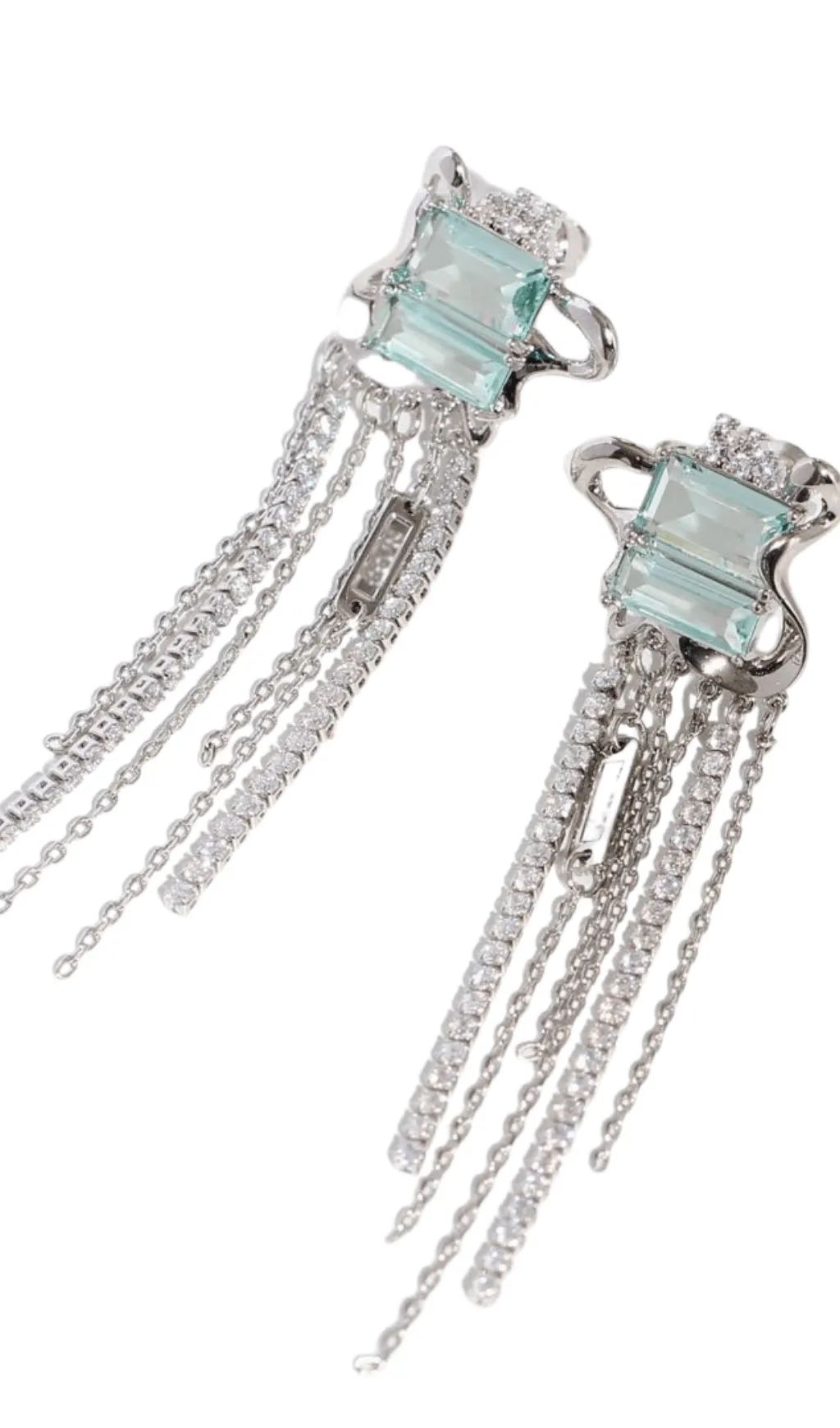 ZIRCON TASSEL EARRINGS Gloria Lanvin