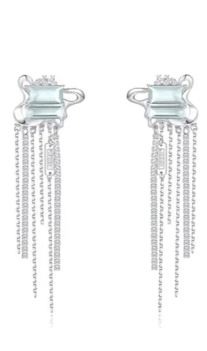 ZIRCON TASSEL EARRINGS Gloria Lanvin