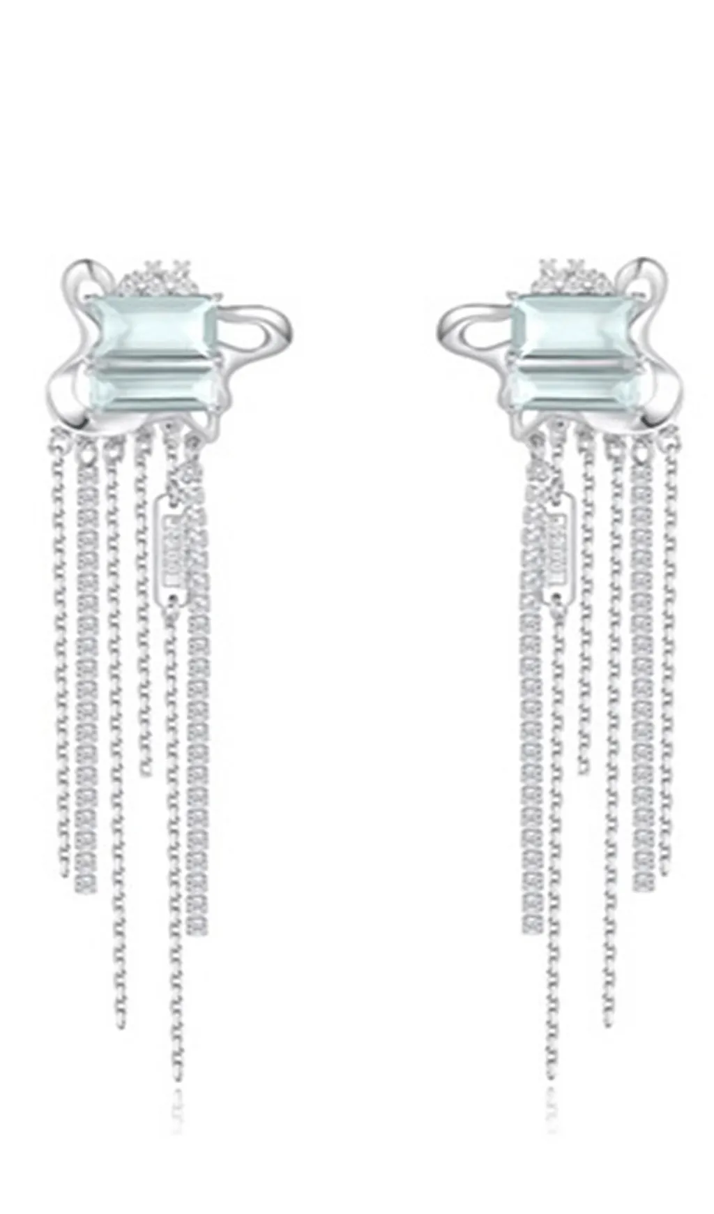 ZIRCON TASSEL EARRINGS Gloria Lanvin