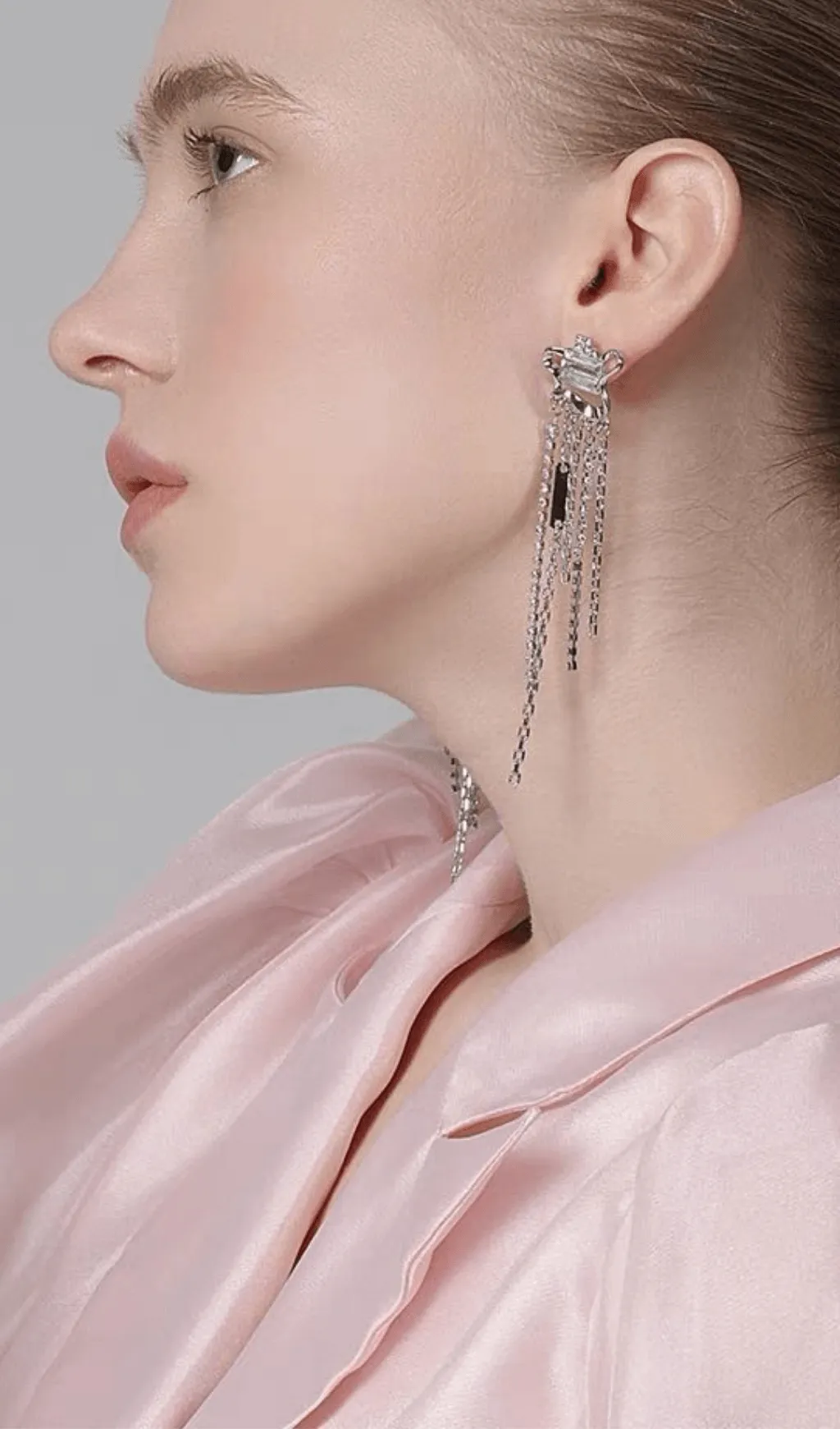 ZIRCON TASSEL EARRINGS Gloria Lanvin