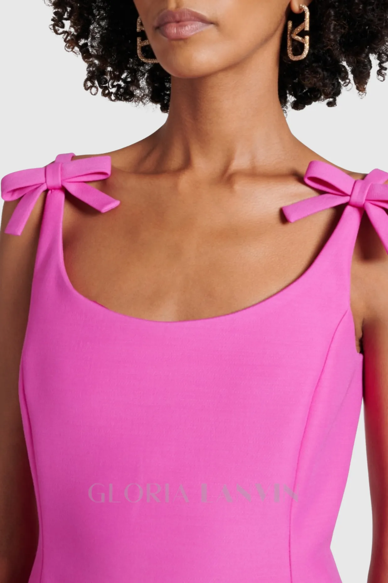 Zulekha Bow Sleeveless Mini Dress Gloria Lanvin